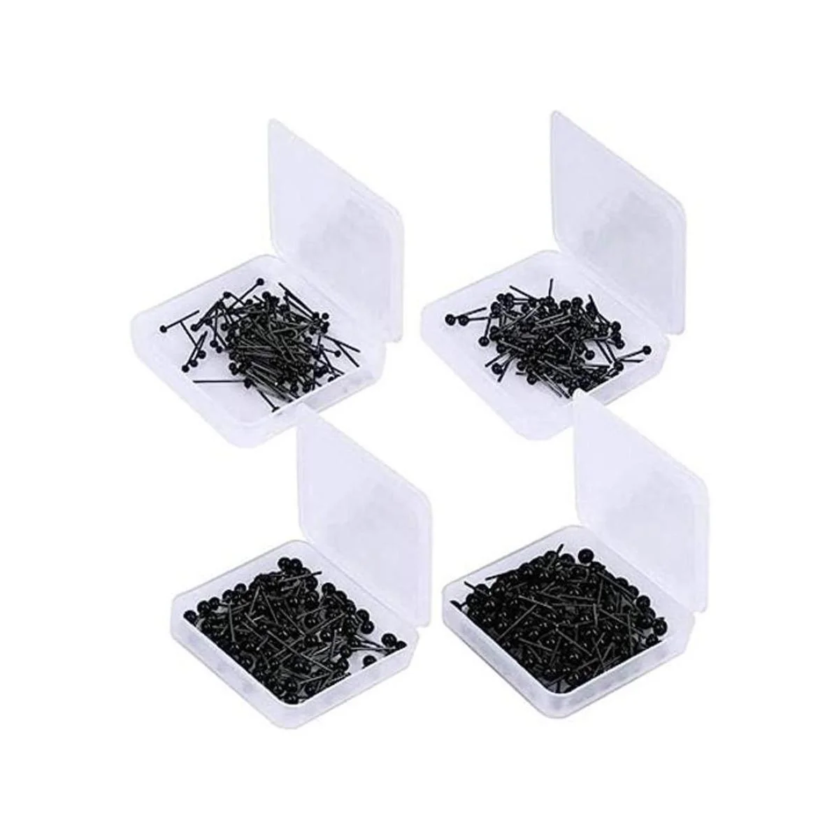 iSuperb Juego de 400 piezas de mini ojos de cristal negro