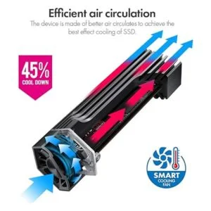 ineo M.2 NVMe PCIe SSD Enclosure Ventilador de_2