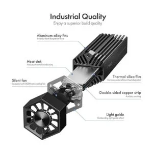 ineo M.2 NVMe PCIe SSD Enclosure Ventilador de_3
