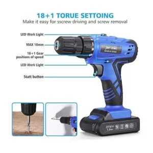 jarowl Kit combinado de herramientas eléctricas azules con_3