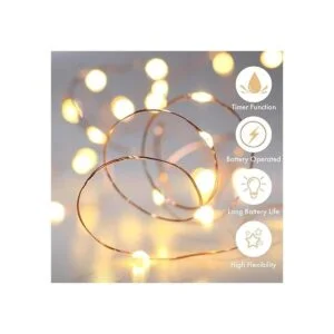 innotree Paquete de 6 luces LED de hadas que funcionan con_4