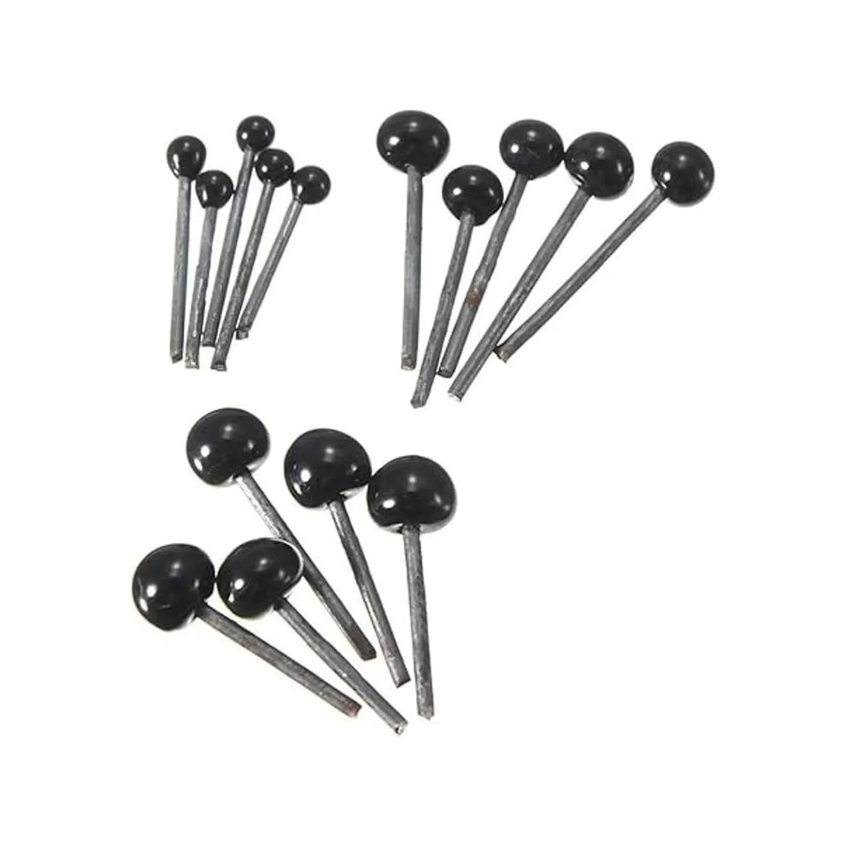 iSuperb Juego de 400 piezas de mini ojos de cristal negro