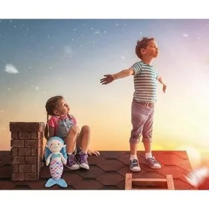 illuOKey Muñeca de sirena para niñas peluche suave y_5