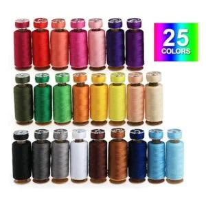 ilauke Kit de 50 hilos de coser de bobinas 400 yardas por