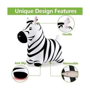 iPlay iLearn Bouncy Pals Juguete de tolva de cebra_3