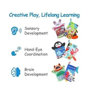 iPlay iLearn Libros suaves para bebés juego de libros de_6