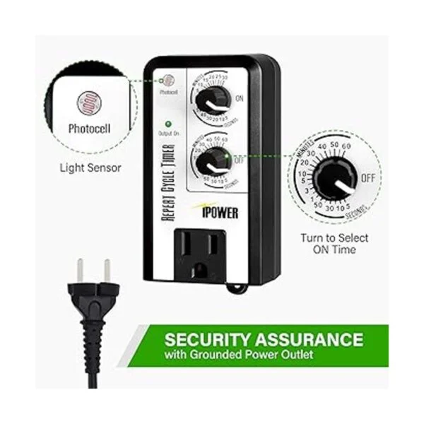 iPower Temporizador de intervalo intermitente de 3 ciclos_3