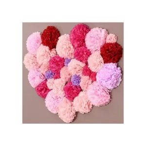 iShyan 12 bolas de flores de papel de seda de colores