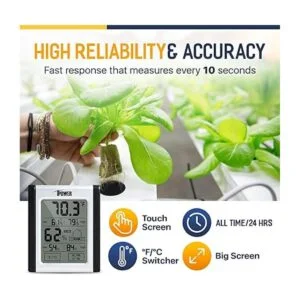 iPower Higrómetro digital para interiores indicador de_2