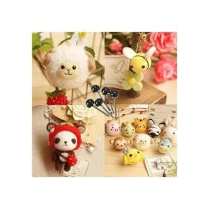 iSuperb Juego de 400 piezas de mini ojos de cristal negro