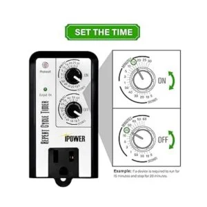 iPower Temporizador de intervalo intermitente de 3 ciclos_5