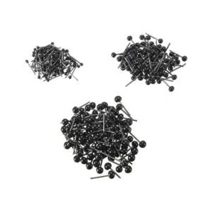 iSuperb Juego de 400 piezas de mini ojos de cristal negro