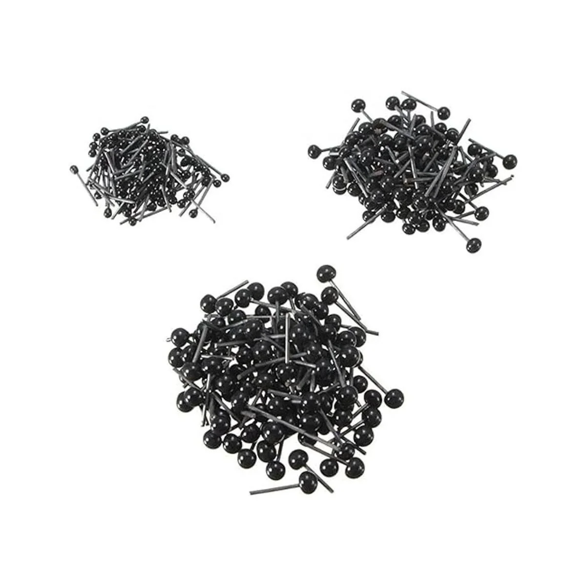 iSuperb Juego de 400 piezas de mini ojos de cristal negro