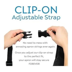 iServ Delantal de cintura negra con 5 bolsillos 22 x 13_3