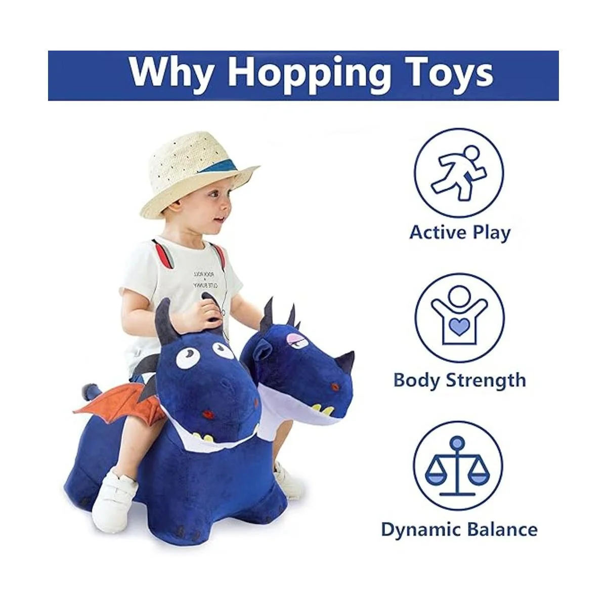 iPlay iLearn Bouncy Pals Juguetes de tolva de animales_2