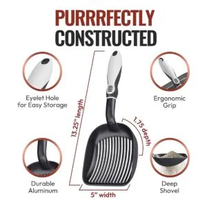 iPrimio Cat Litter Scooper with Deep Shovel Non Stick_3