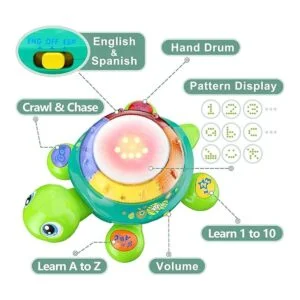 iPlay iLearn Juguete de tortuga musical para bebé_2