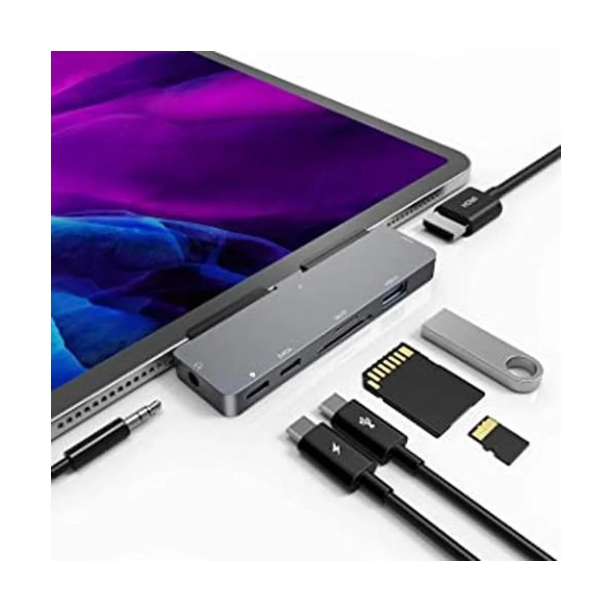 iPad Pro USB C Hub adaptador 7 en 1 para iPad Pro 2021_1