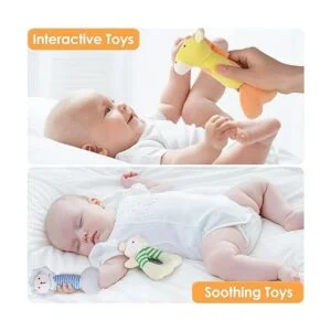 iPlay iLearn 4 juguetes de sonajero suaves para bebés_5