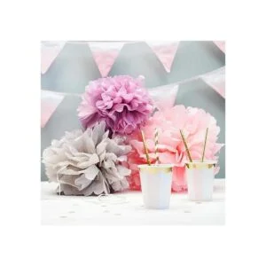 iShyan 12 bolas de flores de papel de seda de colores