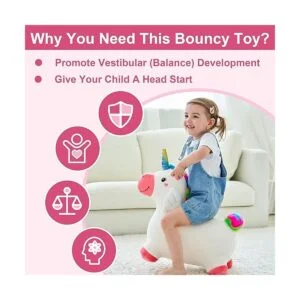 iPlay iLearn Bouncy Pals Unicorn Bouncy Horses Toddler_2