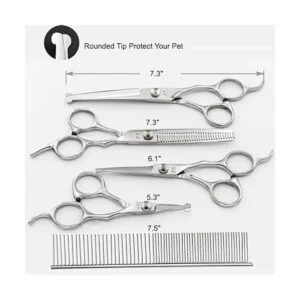 iSeaFly Kit de aseo para perros punta redonda de