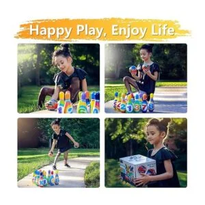 iPlay iLearn Juego de juguetes de bolos para niños juego_4