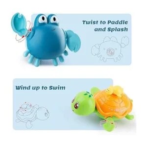 iPlay iLearn Juguetes de baño para bebé con organizador_4