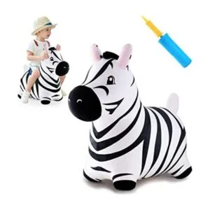 iPlay iLearn Bouncy Pals Juguete de tolva de cebra_1