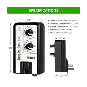 iPower Temporizador de intervalo intermitente de 3 ciclos_6
