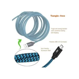 iSeekerKit Cable micro USB de 15 pies cables de carga de_4