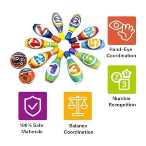 iPlay iLearn Juego de juguetes de bolos para niños juego_2