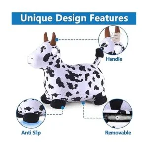 iPlay iLearn Bouncy Pals Caballo de salto de vaca paseo_3