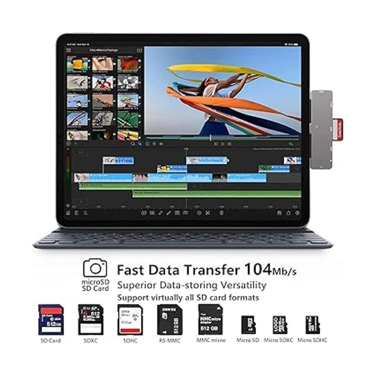 iPad Pro USB C Hub adaptador 7 en 1 para iPad Pro 2021_6