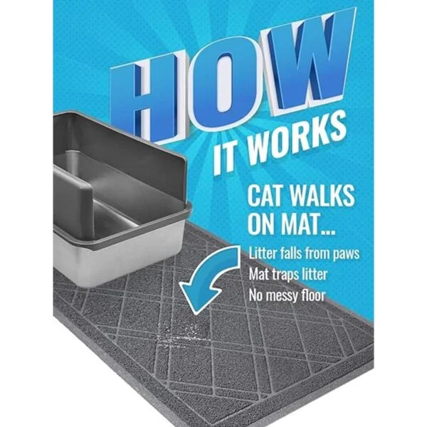 iPrimio Tapete de caja de arena para gatos con diseño a_2