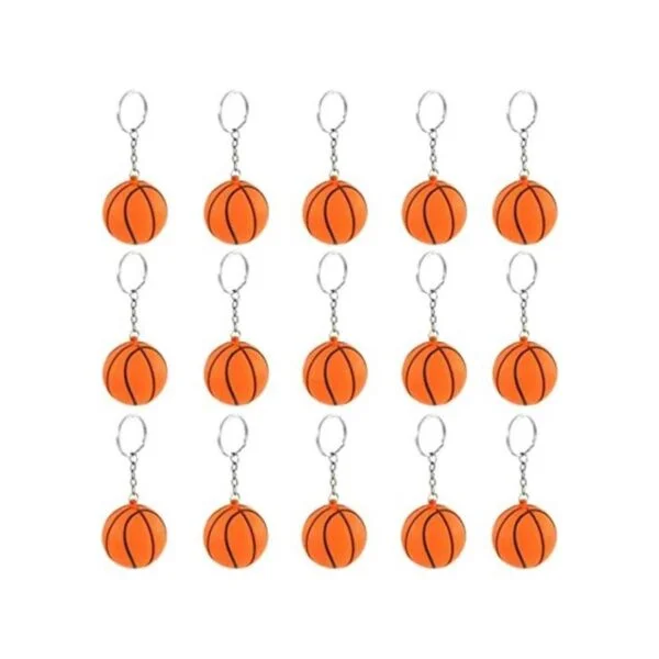 iMagitek Paquete de 15 llaveros de baloncesto de color_1