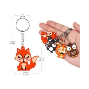 iMagitek Paquete de 24 llaveros de animales del bosque