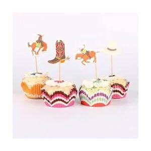 iMagitek Paquete de 48 decoraciones para cupcakes Western_3