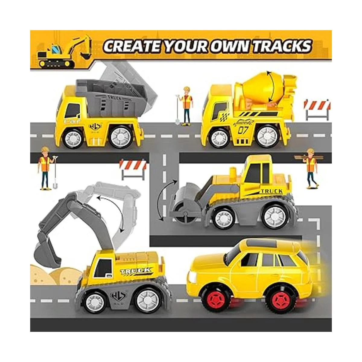 iHaHa 236 pistas de carreras de construcción para niños y_4