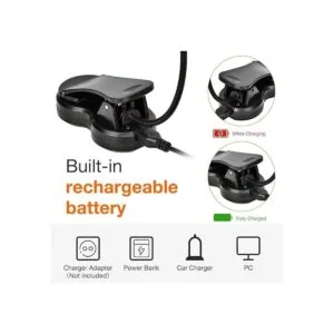 iGoober Luz de libro ámbar luz de lectura recargable con_4