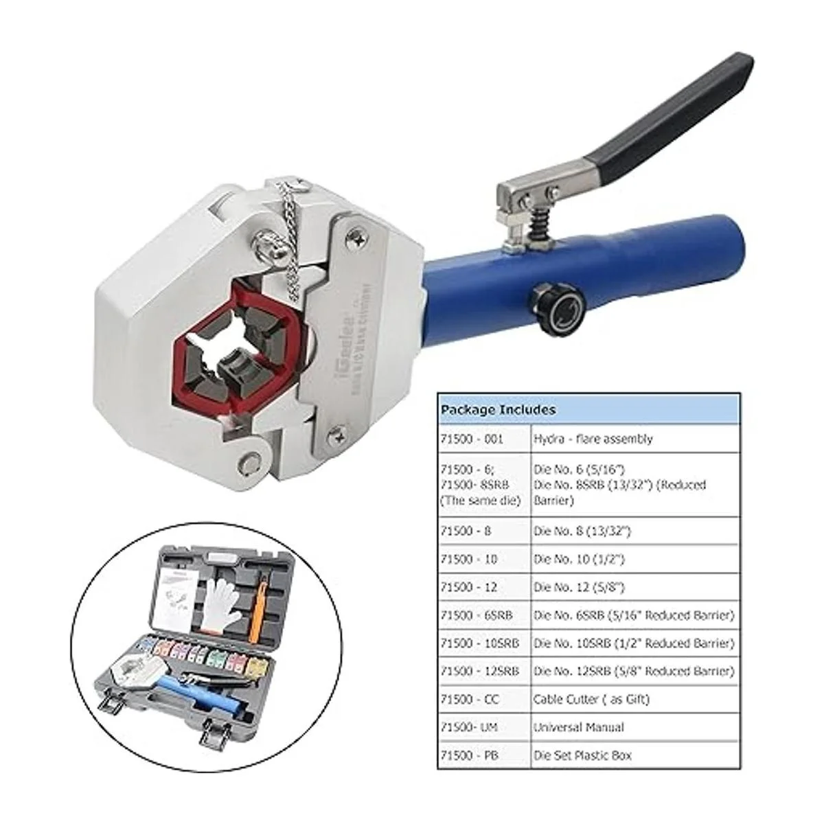 iGeelee Crimpadora hidráulica de manguera de CA para_2