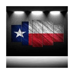 iKNOW FOTO Lienzo grande de 5 paneles con bandera del_1