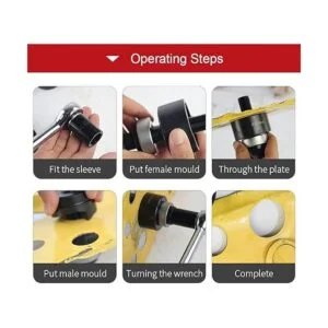 iGeelee Kit de perforador de perforación de trinquete