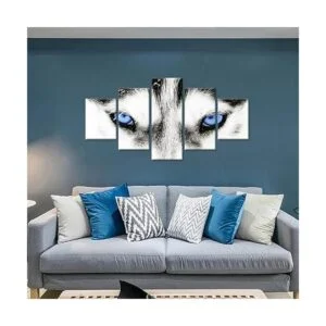 iHAPPYWALL Lienzo de lobo grande para pared diseño de