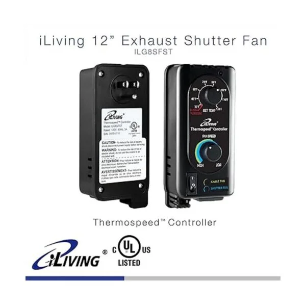 iLIVING Controlador ThermospeedTM para ventilador de escape_2