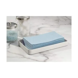 iDesign Gia Bandeja de toallas de metal para invitados_2