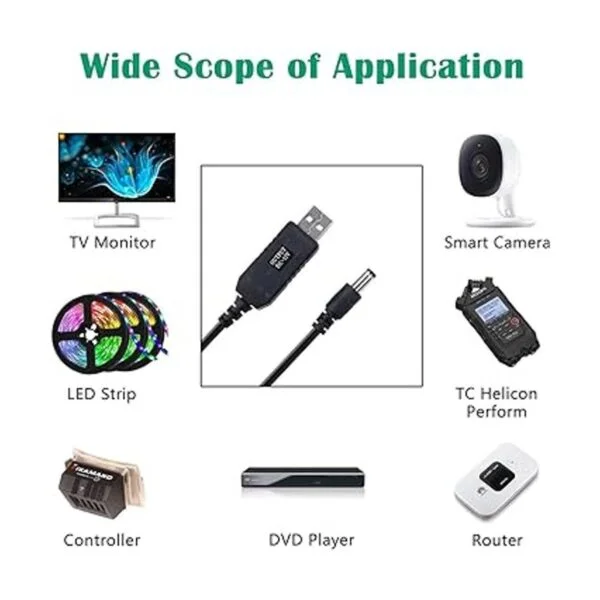 iGreely Cable convertidor de voltaje USB de 5 V a CC de 9_3