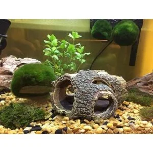 hygger Betta Log Adorno hueco de resina para tronco