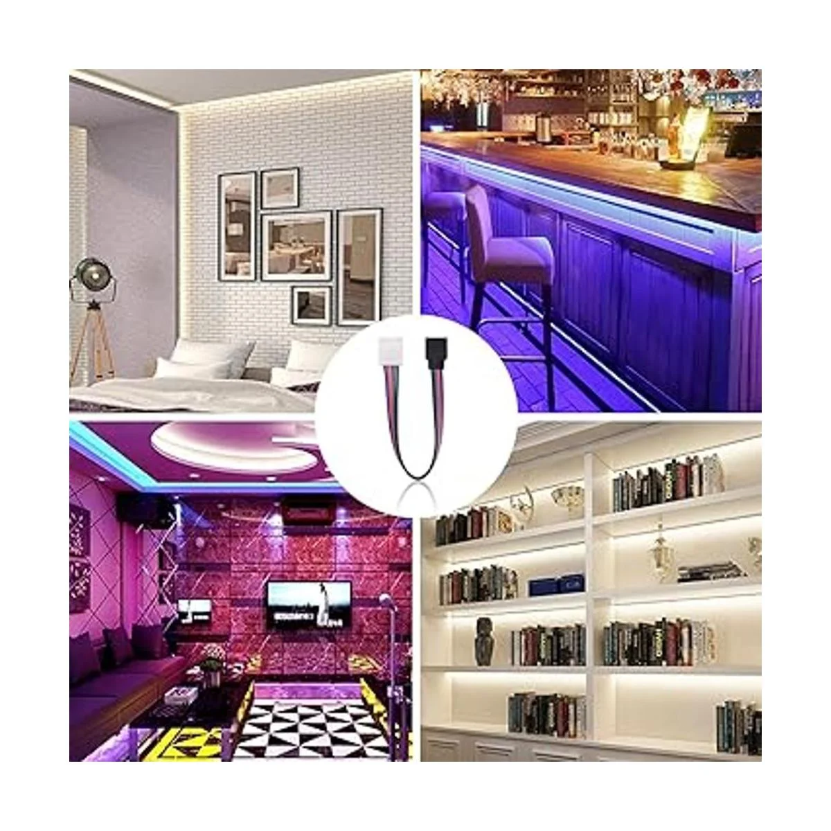 iCreating 10PCS LED 5050 RGB Strip Light Connector 4 Pin