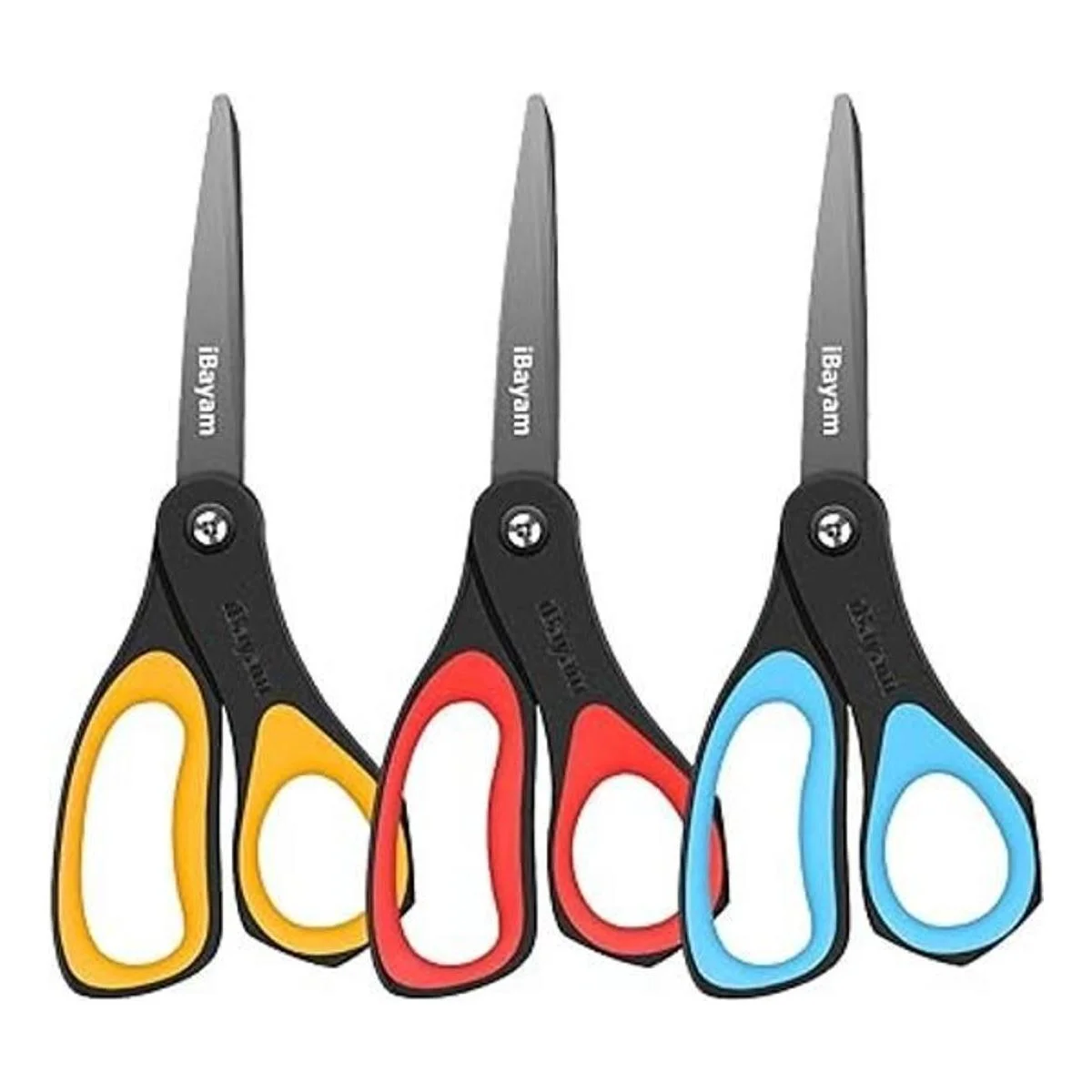 iBayam Tijeras paquete de 3 tijeras antiadherentes